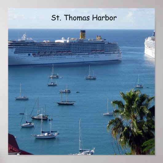 St.Thomas Harbour Poster (Voorkant)