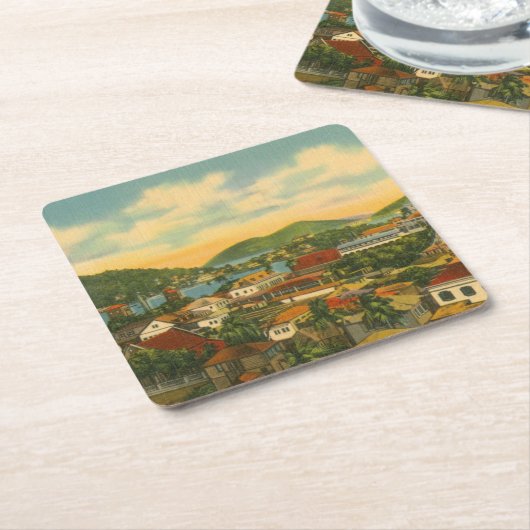 St Thomas Kartonnen Onderzetters (Schuin)