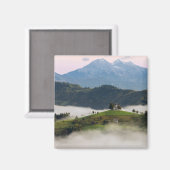 St. Thomas kerk en bergen in Slovenië magneet (Voorkant / Achterkant)