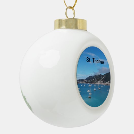 St. Thomas kerstboomversiering Keramische Bal Ornament (Links)
