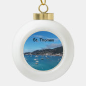 St. Thomas kerstboomversiering Keramische Bal Ornament (Voorkant)
