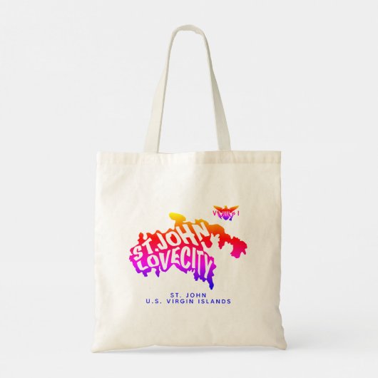 St. Thomas, Love City, Amerikaanse Maagdeneilanden Tote Bag (Achterkant)
