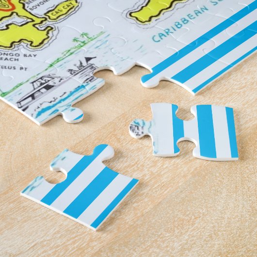 St. Thomas Maagdeneilanden gedetailleerde kaart Legpuzzel (Zijkant)