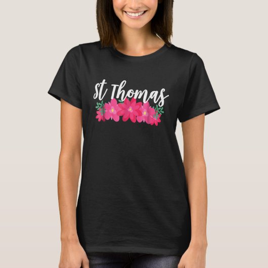 St Thomas Maagdeneilanden Tropische Vakantie T-shirt (Voorkant)
