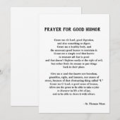 St. Thomas More Prayer for Good Humor Feestdagenkaart (Voorkant / Achterkant)