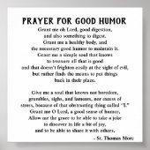 St. Thomas More Prayer for Good Humor Poster (Voorkant)
