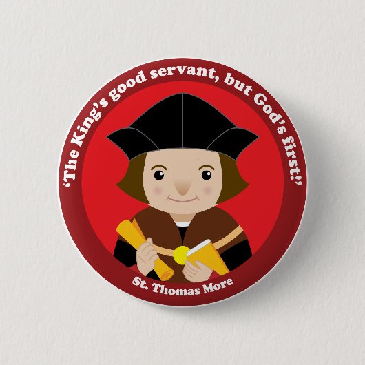 St. Thomas More Ronde Button 5,7 Cm (Voorkant)