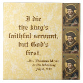 St. Thomas More (SAU 026) beroemd citaat Tegeltje (Voorkant)