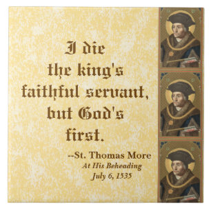 St. Thomas More (SAU 026) beroemd citaat Tegeltje