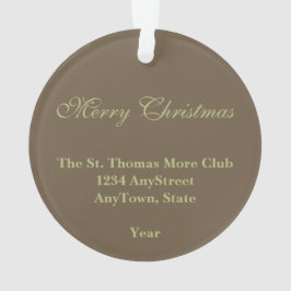 St. Thomas More (SAU 026) Circulair Acryl Ornament