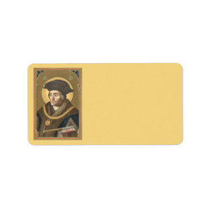 St. Thomas More (SAU 026) gekleurd Etiket