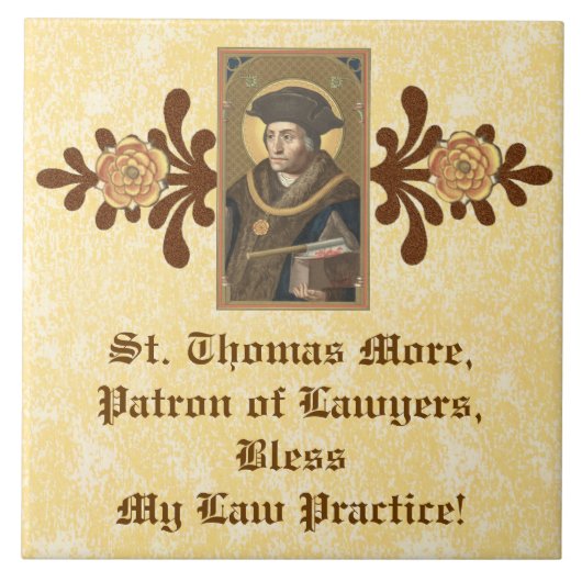 St. Thomas More (SAU 026) Praktijk Recht Zegen Tegeltje (Voorkant)