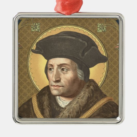 St. Thomas More (SAU 026) Premium Square Metalen Ornament (Voorkant)