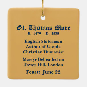 St. Thomas More (SAU 026) Square Keramisch Ornament