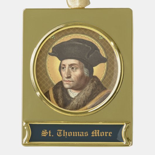 St. Thomas More (SAU 026) Verguld Banner Ornament (Voorkant)