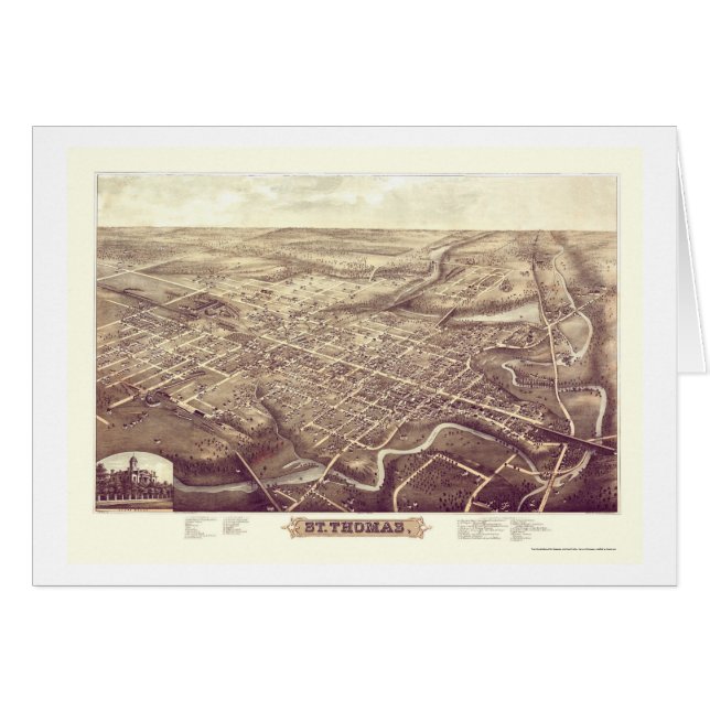 St. Thomas, ON, Canada Panoramic Map - 1896 (Voorkant Horizontaal)