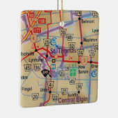 St. Thomas Ontario Map Keramisch Ornament (Rechts)