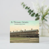 St. Thomas, Ontario - MC Railroad Station 1910 Briefkaart (Staand voorkant)