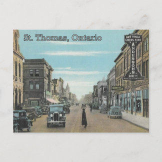 St. Thomas, Ontario - Talbot Street 1935 Briefkaart