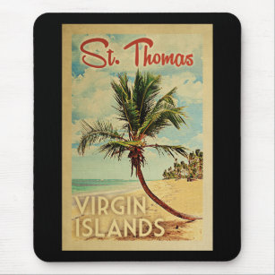 St Thomas Palm Tree Vintage Revel Muismat