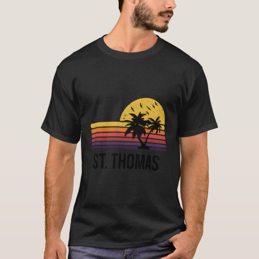 St Thomas Palm Trees T-shirt (Voorkant)