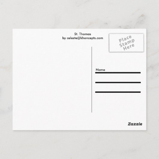 St. Thomas Photo Collage Briefkaart (Achterkant)