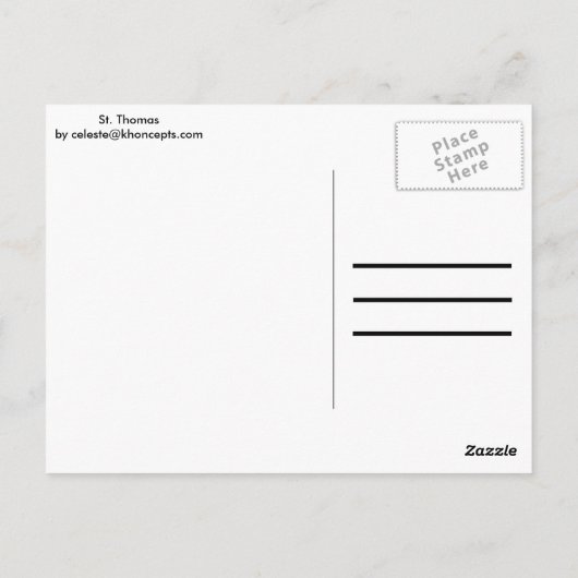 St. Thomas Photo Collage Briefkaart (Achterkant)
