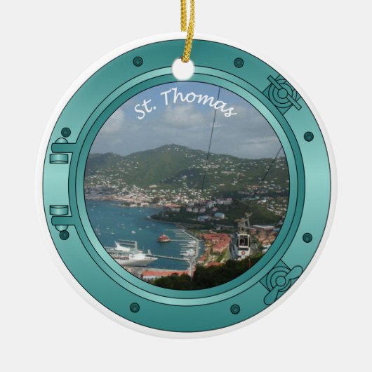 St Thomas Porthole Keramisch Ornament (Voorkant)
