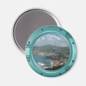St Thomas Porthole Magneet (Voorkant / Achterkant)