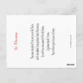 St. Thomas Prayer Card Briefkaart (Achterkant)