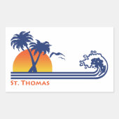 St. Thomas Rechthoekige Sticker (Voorkant)