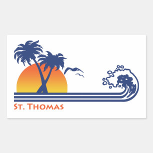 St. Thomas Rechthoekige Sticker