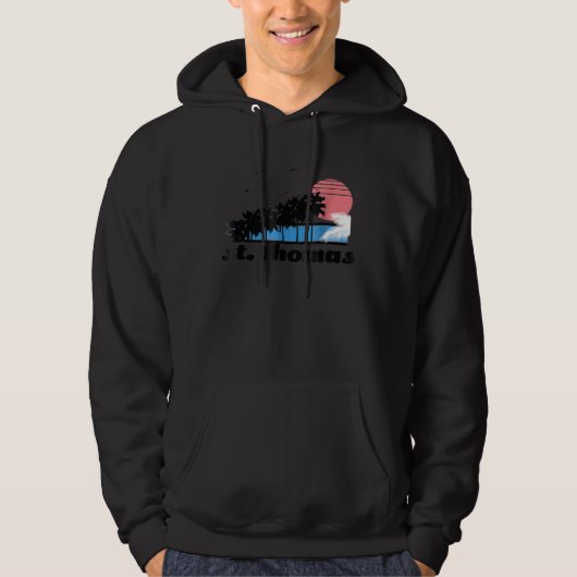 St Thomas retro kleding surven t - shirts (Voorkant)