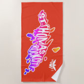 St. Thomas "Rock City" Amerikaanse Maagdeneilanden Strandlaken (Voorkant)