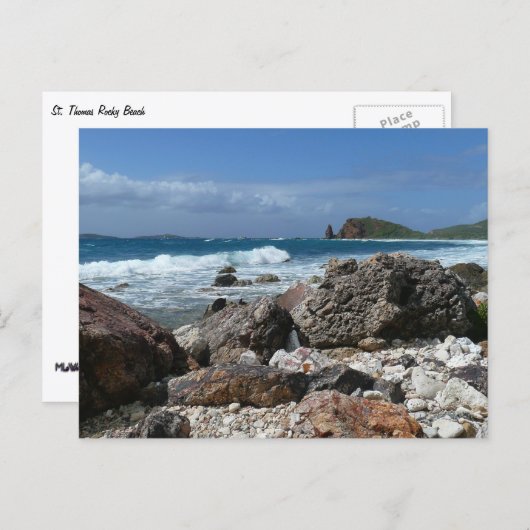 St. Thomas Rocky Beach Briefkaart (Voorkant / Achterkant)