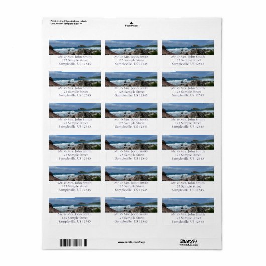 St. Thomas Rocky Beach Etiket (Full Sheet)