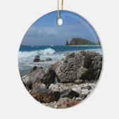 St. Thomas Rocky Beach Keramisch Ornament (Links)