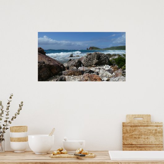 St. Thomas Rocky Beach Poster (Keuken)