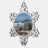 St. Thomas Rocky Beach Tin Sneeuwvlok Ornament (Rechts)