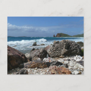 St. Thomas rotsachtig strand Briefkaart