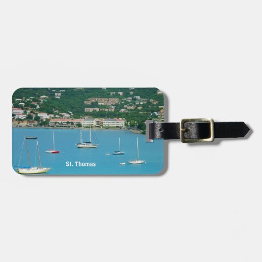 St. Thomas Sailships Personalized Bagagelabel (Voorkant horizontaal)