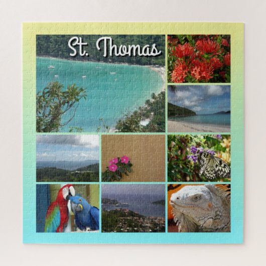 St. Thomas - Schilderachtig Foto Collage 6115 Legpuzzel (Verticaal)