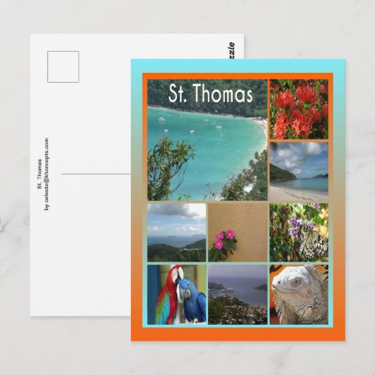 St. Thomas - Schilderachtig Foto Collage 6119 Briefkaart (Voorkant / Achterkant)