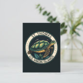 St Thomas schildpad badge op de Amerikaanse Maagde Briefkaart (Staand voorkant)
