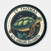 St Thomas schildpad badge op de Amerikaanse Maagde Magneet (Voorkant)
