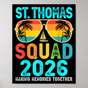 St Thomas Squad 2026 Vakantie Vrienden Familie Poster
