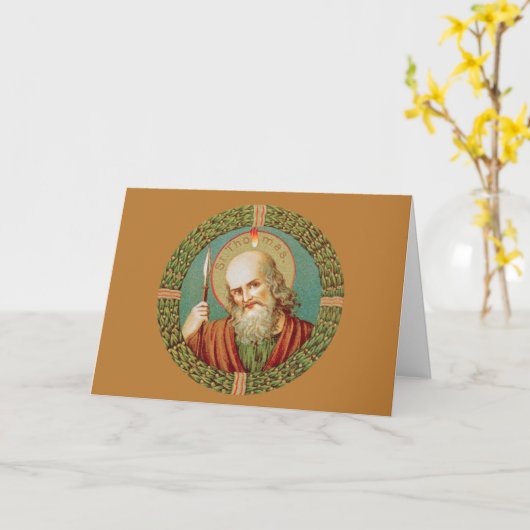 St Thomas the Apostle (JMAS12) Blank Greeting Kaart (Gele Bloem)
