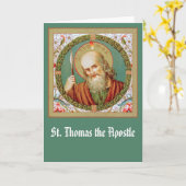 St Thomas the Apostle (JMAS12) Blank Greeting Kaart (Gele Bloem)