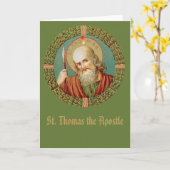 St Thomas the Apostle (JMAS12) Blank Greeting Kaart (Gele Bloem)