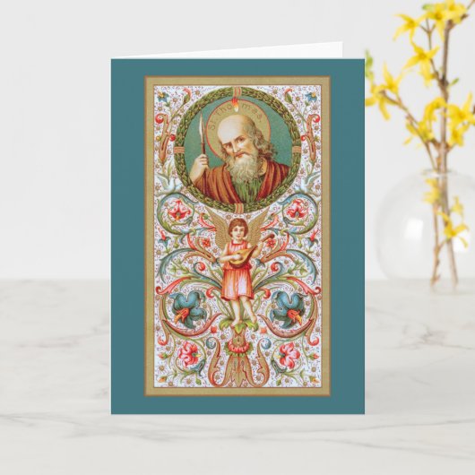 St Thomas the Apostle (JMAS12) Blank Greeting Kaart (Gele Bloem)